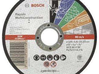 Bosch - 125*1,6 mm Çoklu Malzemelerde Kullanım İçin Düz Kesme Diski (Taş)