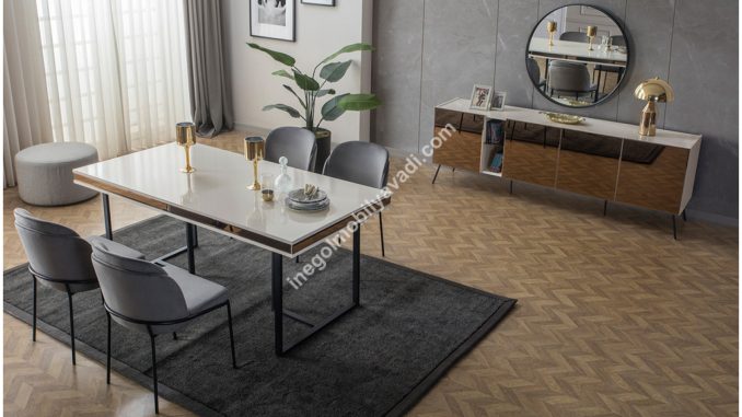 İnegöl Mobilya Bronze Yemek Odası Takımı